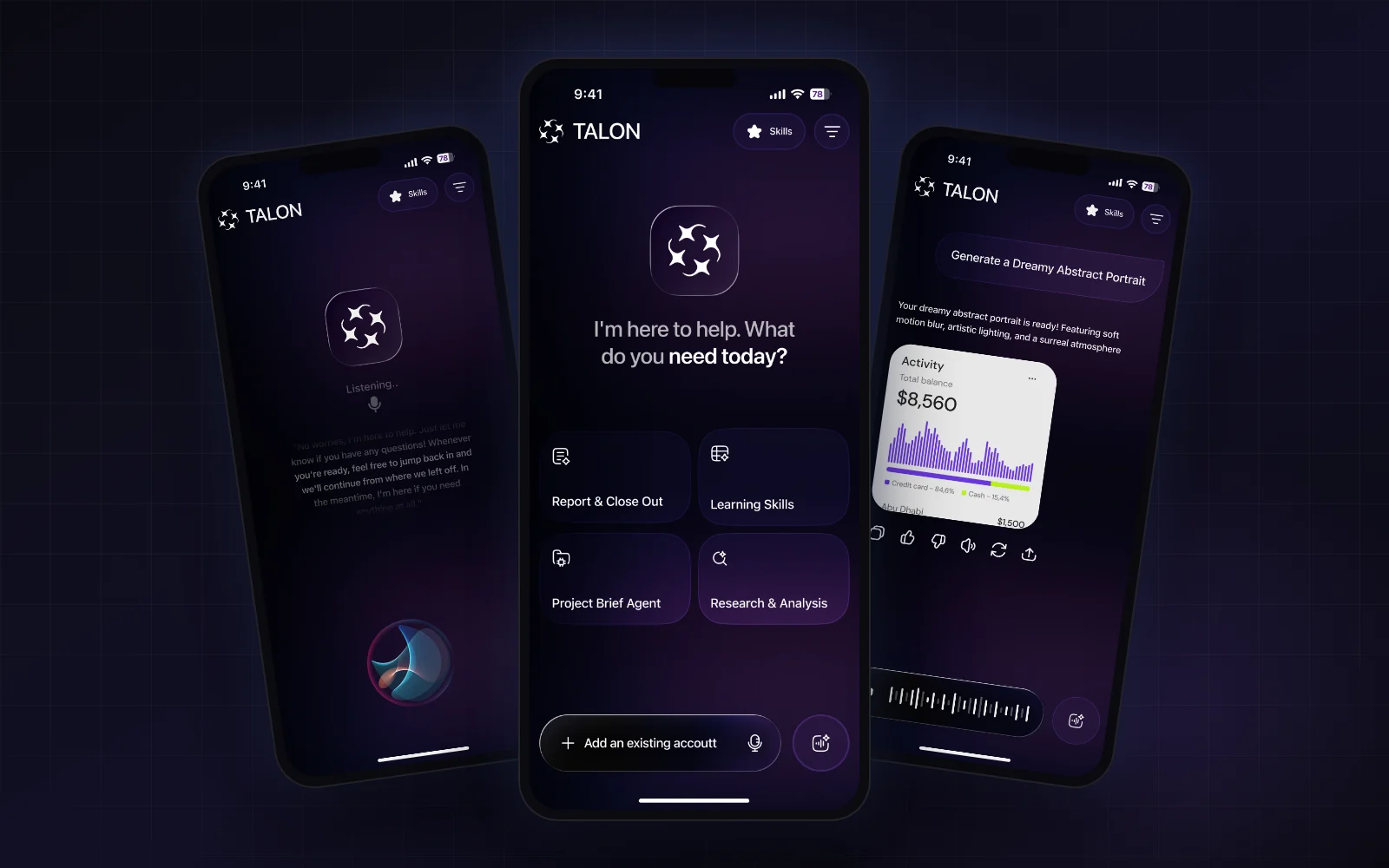 TALON mobile app preview
